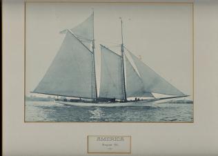 Image for SCHOONER AMERICA; 8 x 10" Framed Photogravure