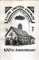 Zion United Church 100th anniversary, 1893 - 1993 (signed copy)