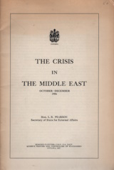 The crisis in the Middle East October-December 1956