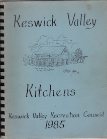 Keswick Valley Kitchens Cookbook; 1985